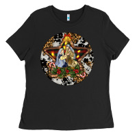 Black Oh Holy Night Christmas Ladies Tee - RanaPortraitStore