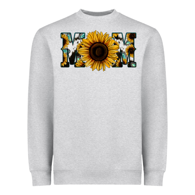 Sunflower Turquoise Cowhide Mom Heavyweight Sweatshirt by Bettercallsaul | Teevron