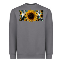 Storm Sunflower Turquoise Cowhide Mom Heavyweight Sweatshirt - Bettercallsaul