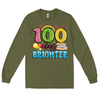 Army Green 100 days brighter Long Sleeve Tee - Artiststas