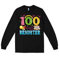 Black 100 days brighter Long Sleeve Tee - Artiststas