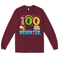Burgundy 100 days brighter Long Sleeve Tee - Artiststas