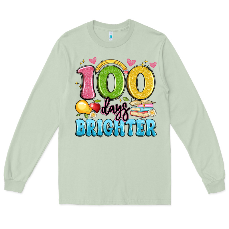 100 Days Brighter Long Sleeve Tee by Artiststas | Teevron