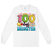 White 100 days brighter Long Sleeve Tee - Artiststas