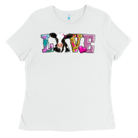 White love with cow Ladies Tee - AdoDesignShop