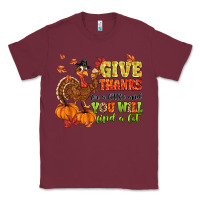 Burgundy give thanks for a little and you will find a lot Classic Tee - MaliasSmallBusiness