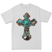 Dove Grey western cross Premium Tee - BarkalooDesign