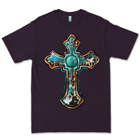 Plum western cross Premium Tee - BarkalooDesign
