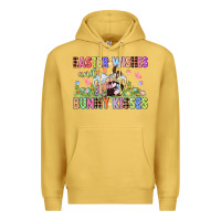 Antique Gold Easter wishes and bunny kisses Easter gnomies  Eas Premium Hoodie - CowGirlArtShop