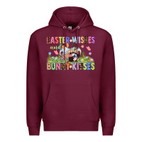 Burgundy Easter wishes and bunny kisses Easter gnomies  Eas Premium Hoodie - CowGirlArtShop