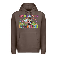 Coffee Easter wishes and bunny kisses Easter gnomies  Eas Premium Hoodie - CowGirlArtShop