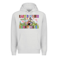 Dove Grey Easter wishes and bunny kisses Easter gnomies  Eas Premium Hoodie - CowGirlArtShop