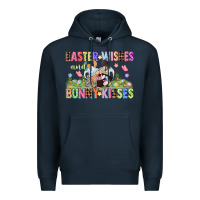 Navy Easter wishes and bunny kisses Easter gnomies  Eas Premium Hoodie - CowGirlArtShop