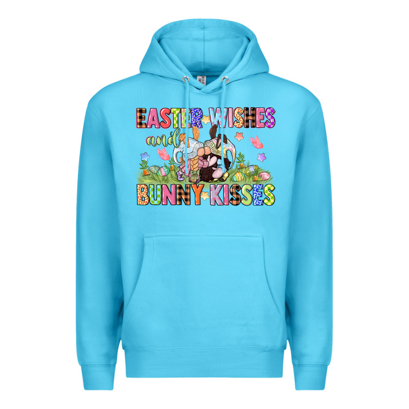 Easter Wishes And Bunny Kisses Easter Gnomies  Eas Premium Hoodie by CowGirlArtShop | Teevron