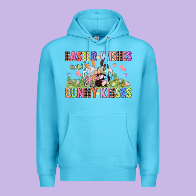 Easter Wishes And Bunny Kisses Easter Gnomies  Eas Premium Hoodie Designed By Cowgirlartshop