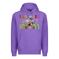 Purple Easter wishes and bunny kisses Easter gnomies  Eas Premium Hoodie - CowGirlArtShop
