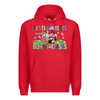 Red Easter wishes and bunny kisses Easter gnomies  Eas Premium Hoodie - CowGirlArtShop