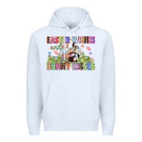 White Easter wishes and bunny kisses Easter gnomies  Eas Premium Hoodie - CowGirlArtShop