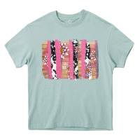 Arona v.d cow and lotus brushstrock Heavy Core Tee - AdoDesignShop