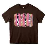 Chocolate Brown v.d cow and lotus brushstrock Heavy Core Tee - AdoDesignShop