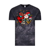 Cloud Black heart  wood slice ornament Vintage Tee - JahusDesignShop