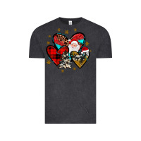 Vintage Black heart  wood slice ornament Vintage Tee - JahusDesignShop