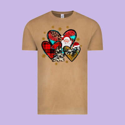 Heart  Wood Slice Ornament Vintage Tee Designed By Jahusdesignshop