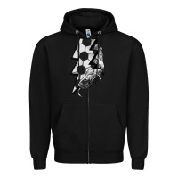Black Lightning bolt Soccer Zipper Hoodie - HowdyJamesFarm