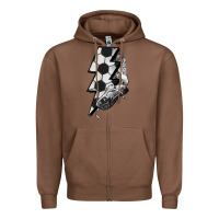 Chestnut Lightning bolt Soccer Zipper Hoodie - HowdyJamesFarm