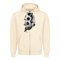Sandshell Lightning bolt Soccer Zipper Hoodie - HowdyJamesFarm