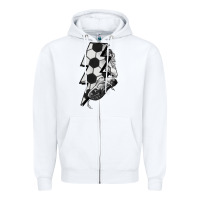 White Lightning bolt Soccer Zipper Hoodie - HowdyJamesFarm