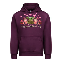 Mauve Wine happy valentines day yoda Urban Hoodie - CowhideDigitalArt
