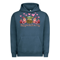 Pigment Midnight Navy happy valentines day yoda Urban Hoodie - CowhideDigitalArt