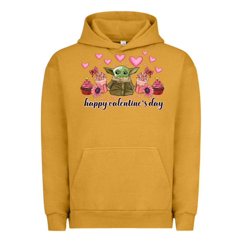 Happy Valentines Day Yoda Urban Hoodie by CowhideDigitalArt | Teevron
