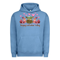 Pigment Pebble Blue happy valentines day yoda Urban Hoodie - CowhideDigitalArt