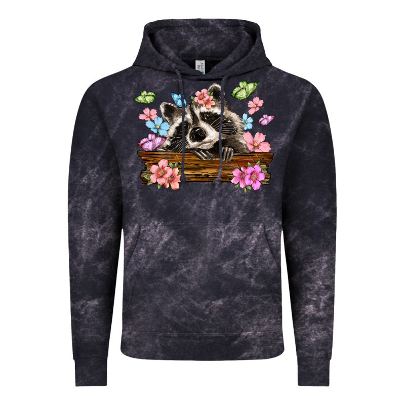 Raccoon With Flowers Vintage Hoodie by MaliasSmallBusiness | Teevron