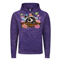 Cloud Purple raccoon with flowers Vintage Hoodie - MaliasSmallBusiness