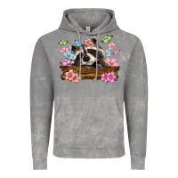 Cloud Rock raccoon with flowers Vintage Hoodie - MaliasSmallBusiness