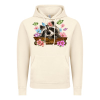 Vintage Artic raccoon with flowers Vintage Hoodie - MaliasSmallBusiness