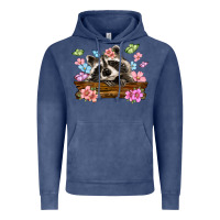 Vintage Denim raccoon with flowers Vintage Hoodie - MaliasSmallBusiness