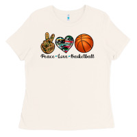 Peace Love Basketball Ladies Tee | Teevron