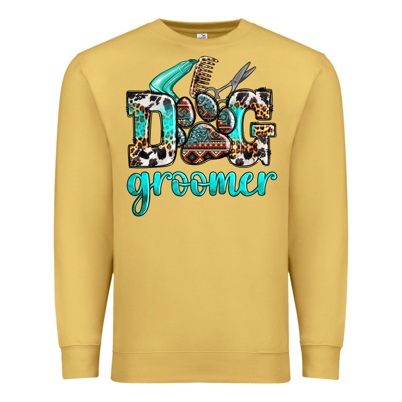 Western Dog Groomer Premium Sweatshirt by OliviaCreatesArt | Teevron