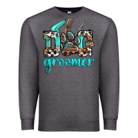 Charcoal Heather western dog groomer Premium Sweatshirt - OliviaCreatesArt