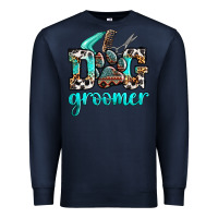 Navy western dog groomer Premium Sweatshirt - OliviaCreatesArt