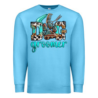 Ocean Blue western dog groomer Premium Sweatshirt - OliviaCreatesArt