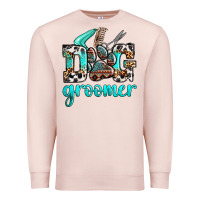 Pale Pink western dog groomer Premium Sweatshirt - OliviaCreatesArt