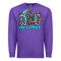 Purple western dog groomer Premium Sweatshirt - OliviaCreatesArt