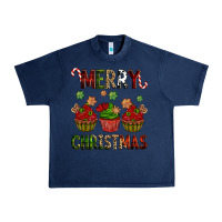 Navy Merry Christmas cupcakes Urban Heavy Tee - NancyCooperArtShop