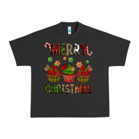 Pigment Black Merry Christmas cupcakes Urban Heavy Tee - NancyCooperArtShop