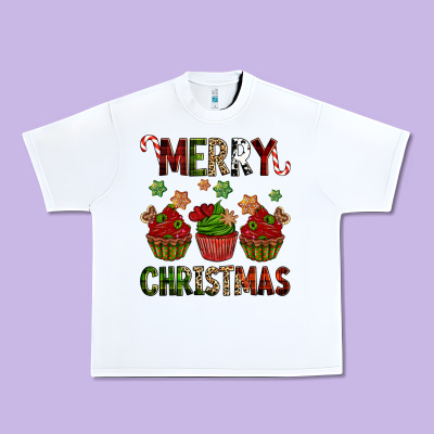 Merry Christmas Cupcakes Urban Heavy Tee Designed By Nancycooperartshop